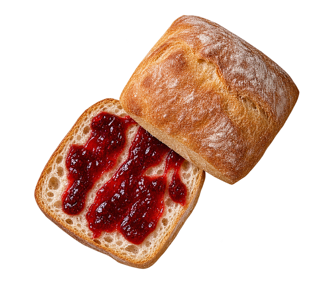 Ciabatta with jam
